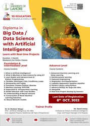 Diploma in Big Data / Data Science with AI - Artificial Intelligence 